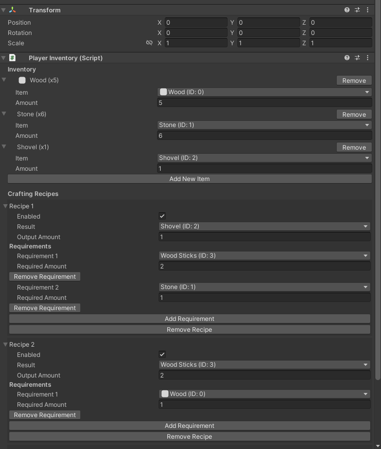 Inventory Editor Screenshot